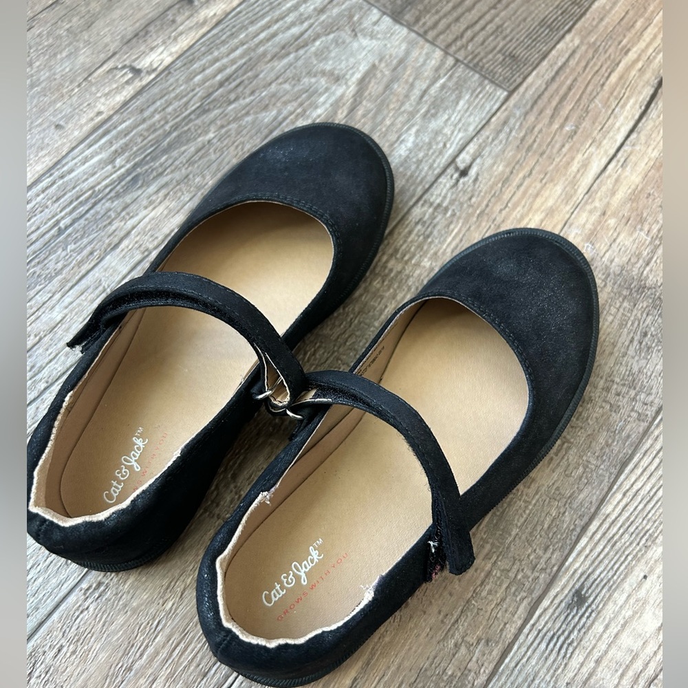 Shiny Black Velcro Mary Jane’s